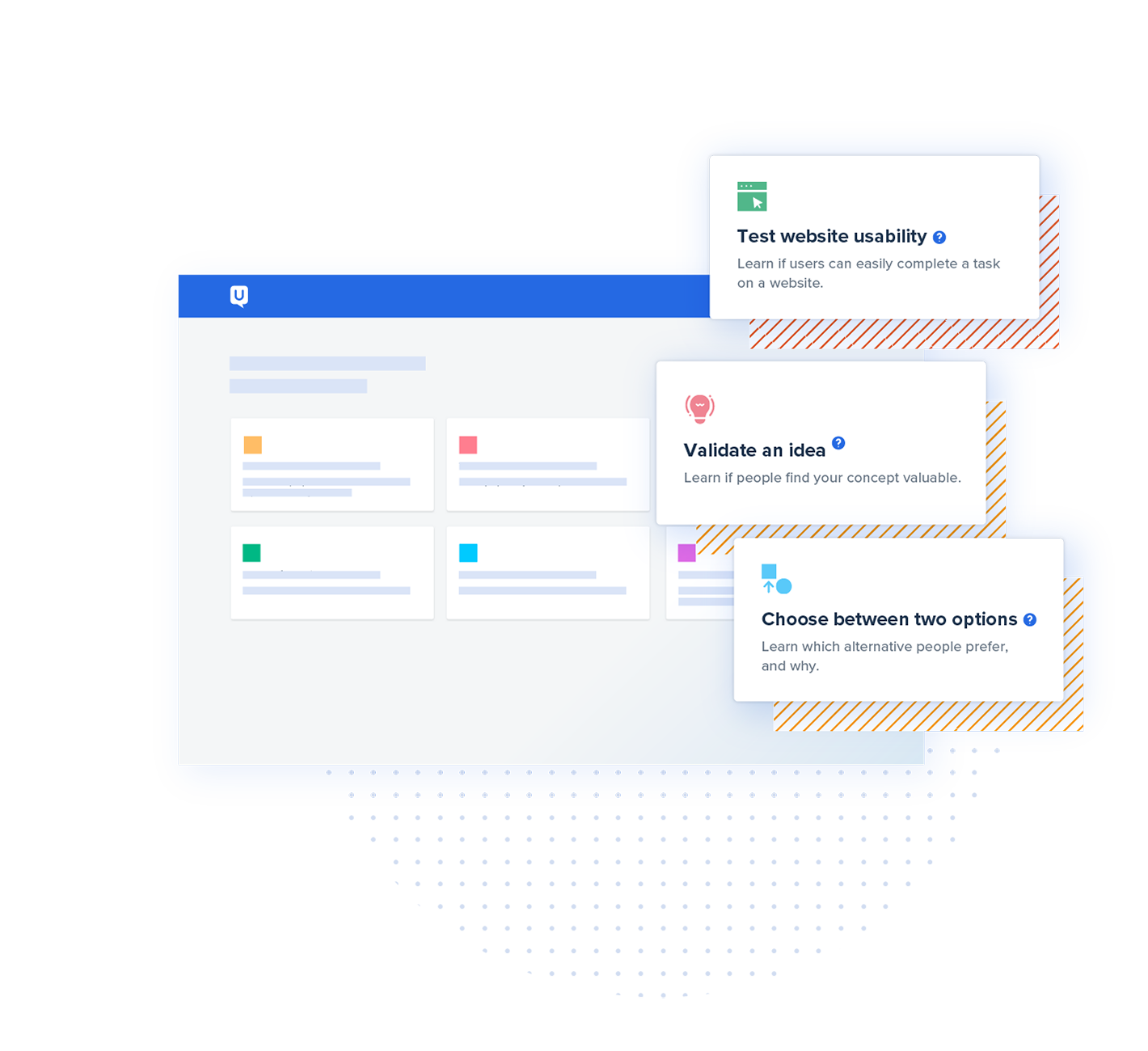 Pre-formatted tests you can launch in minutes