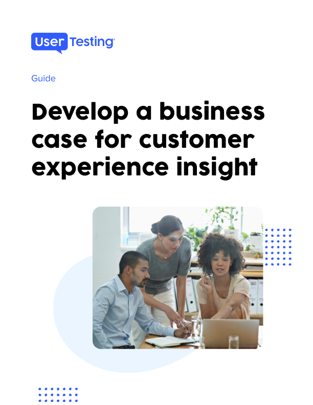 Cover of the guide - develop a business case for customer experience insight