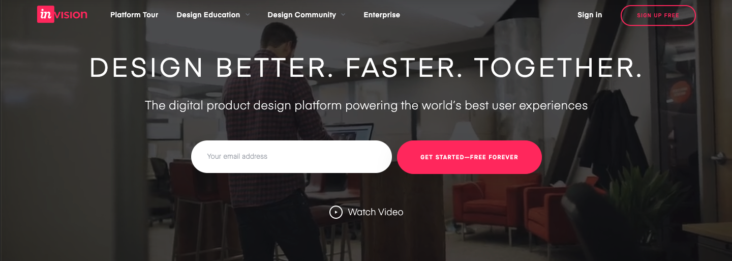 Invision prototyping tool