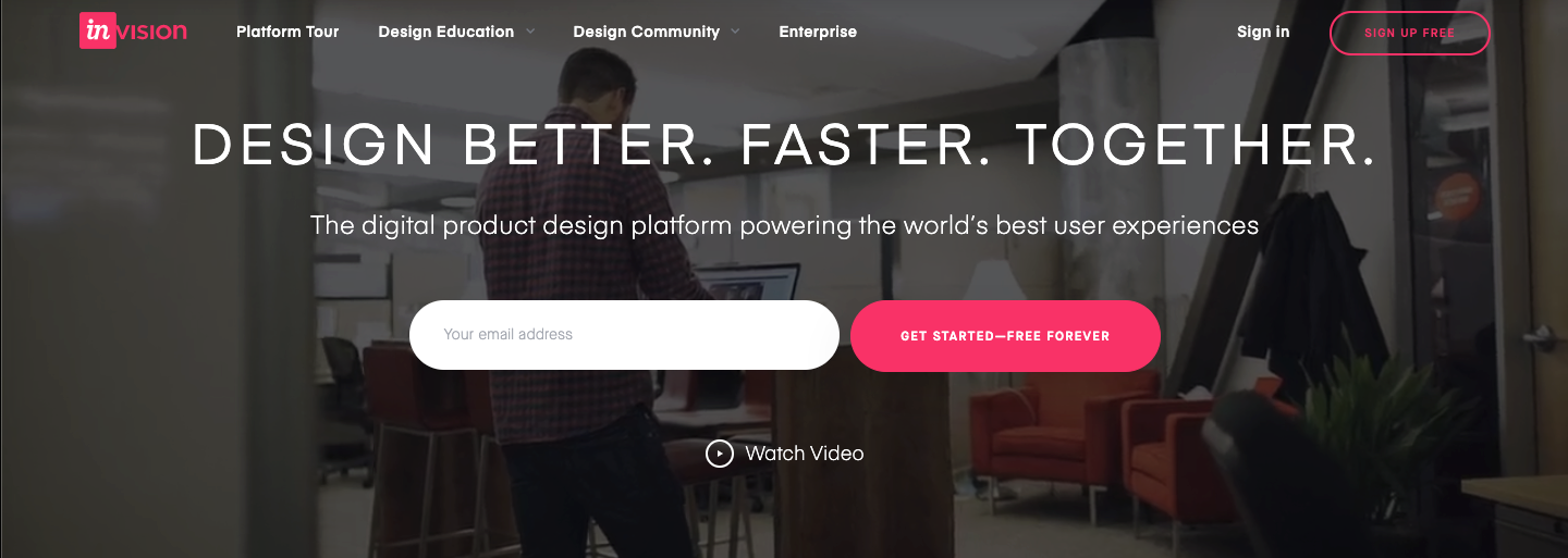 Invision prototyping tool