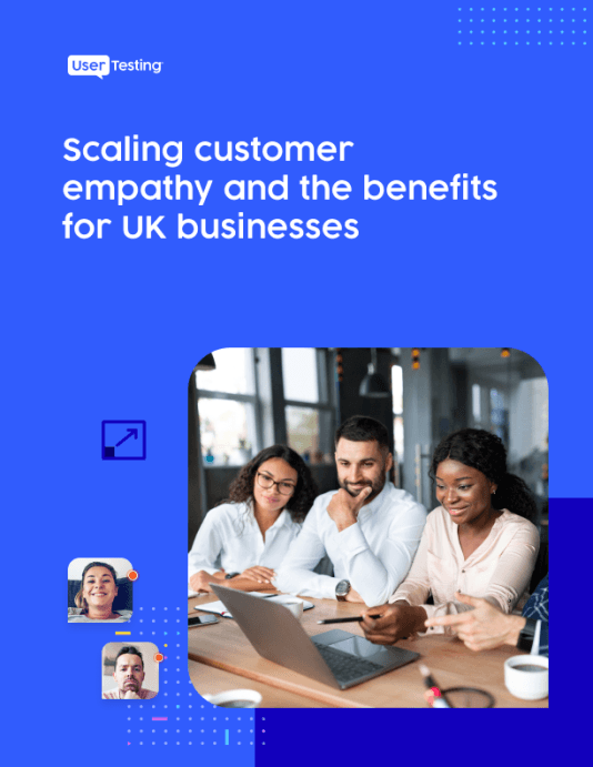 scaling customer empathy and the benefits for UK benefits image people looking at a computer