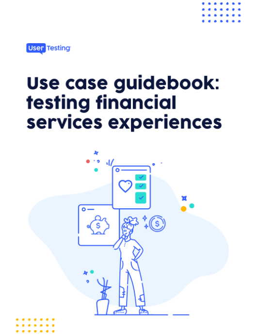 Cover of the industry report: Use case guidebook: testing financial services experiences