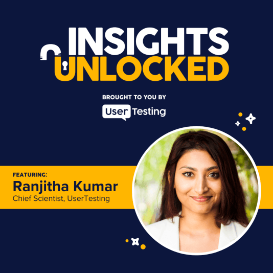 Artwork for third episode of the Insights Unlocked podcast with Ranjitha Kumar