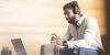 Closing image of man on conference call