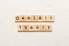Gestalt theory word written on wood block