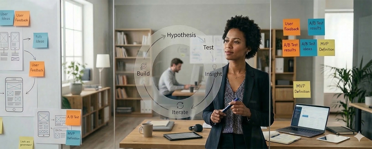 Learn how lean experimentation helps teams test ideas early, reduce product risk, and use real customer insight to build the right solutions faster.