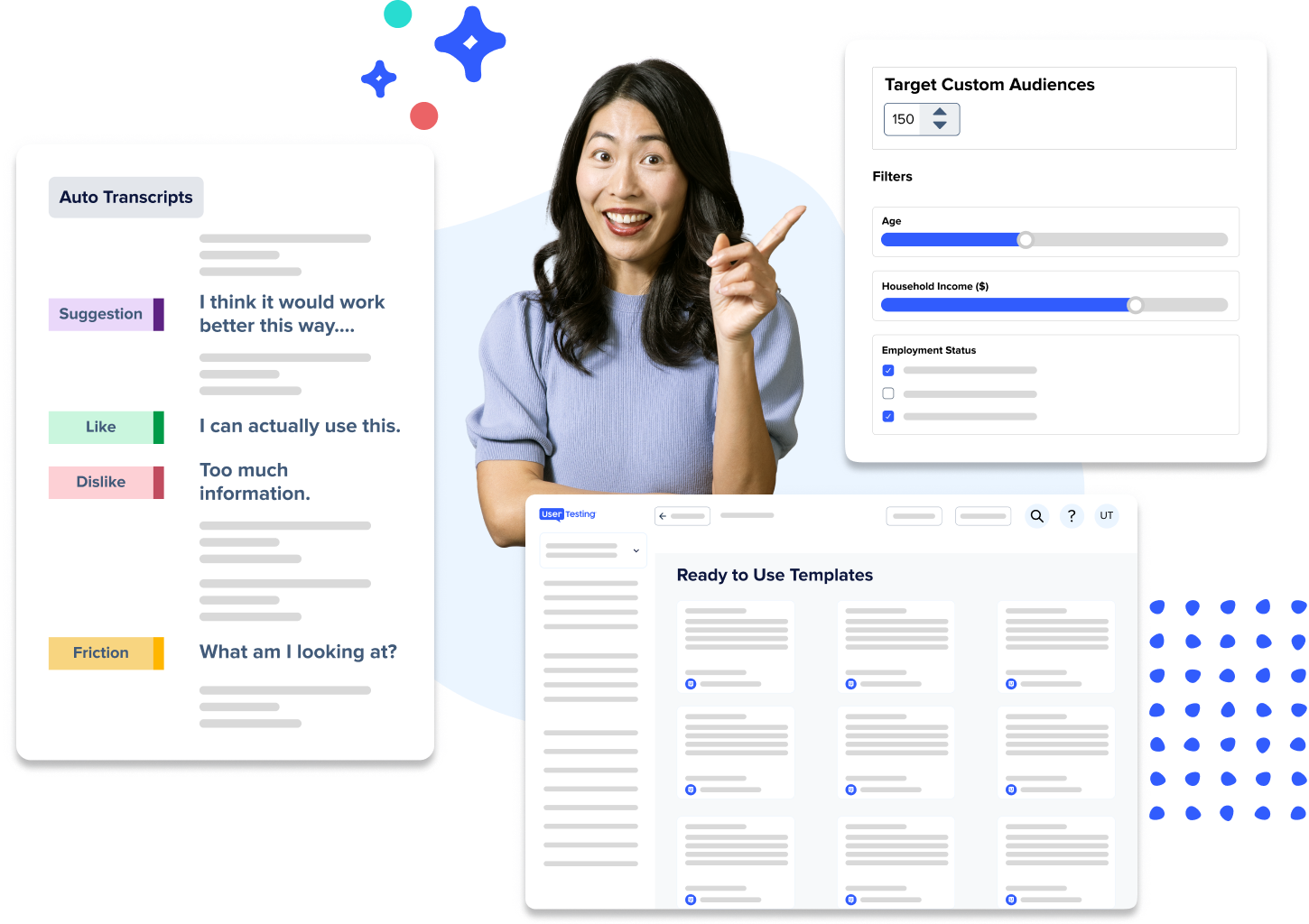 Hero image for landing page "Unlock exceptional ROI with the UserTesting platform"