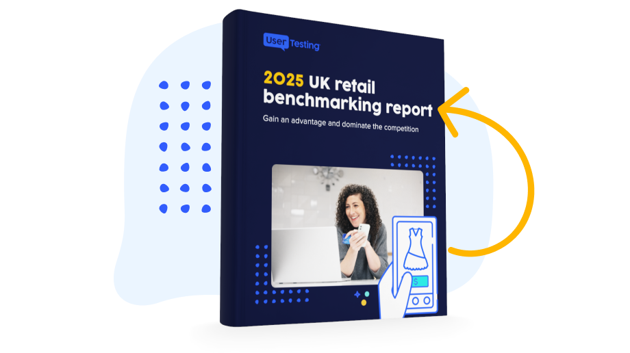 Digital assets for Usertesting 2025 UK retail benchmarking report