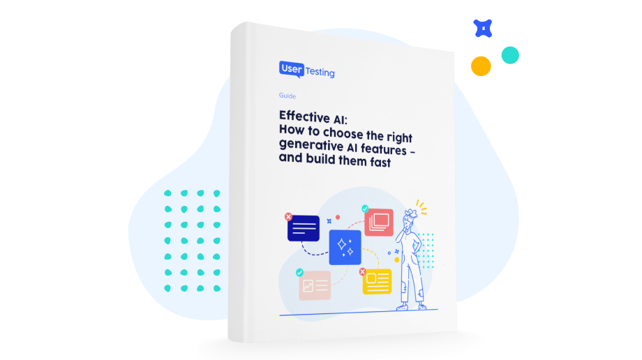 CTA image for the usertesting guide
Effective AI:
How to choose the right generative AI features – and build them fast