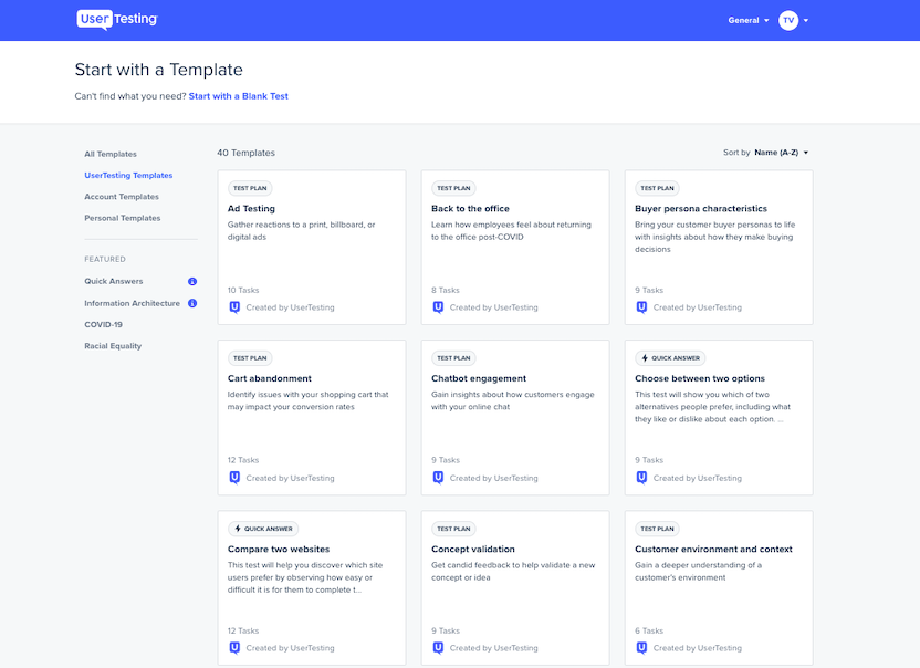 in-product template gallery