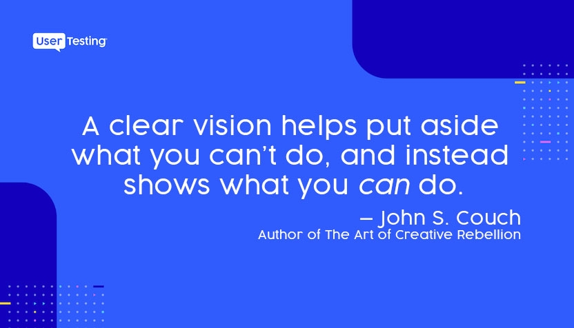 Image quote about the importance of having a vision to set alignment