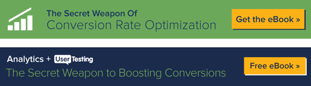 A/B test of two different ads