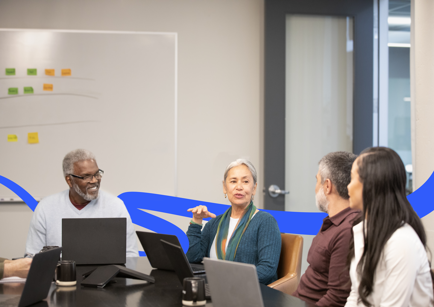 Marketing team having a meeting