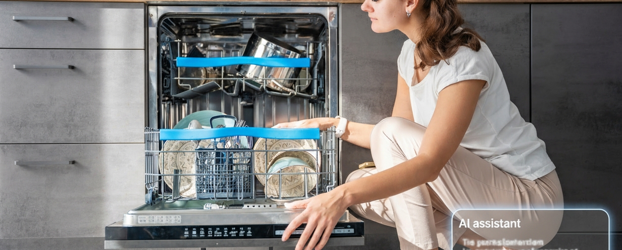 young-woman-putting-dirty-ceramic-dish-in-dishwasher-altered-with-generated-AI-text-box-added