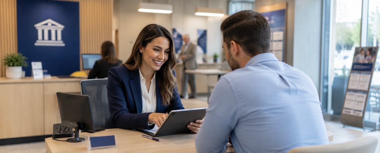 consumer banking in a branch
