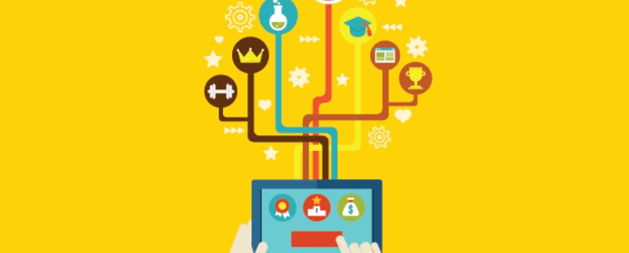 Graphic showing outputs of ideas from a mobile application