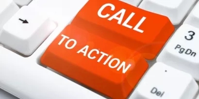 Keyboard button that says call to action