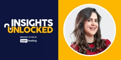 UX product designers Karla Fernandes on the Insights Unlocked podcast presented by UserTesting