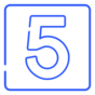 Icon illustration of the number 5
