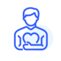 Health Aware icon, light