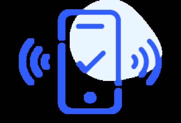 Illustrative icon of mobile phone vibrating
