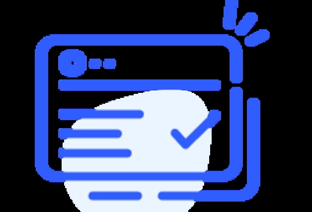 icon of a feature screen with a check mark