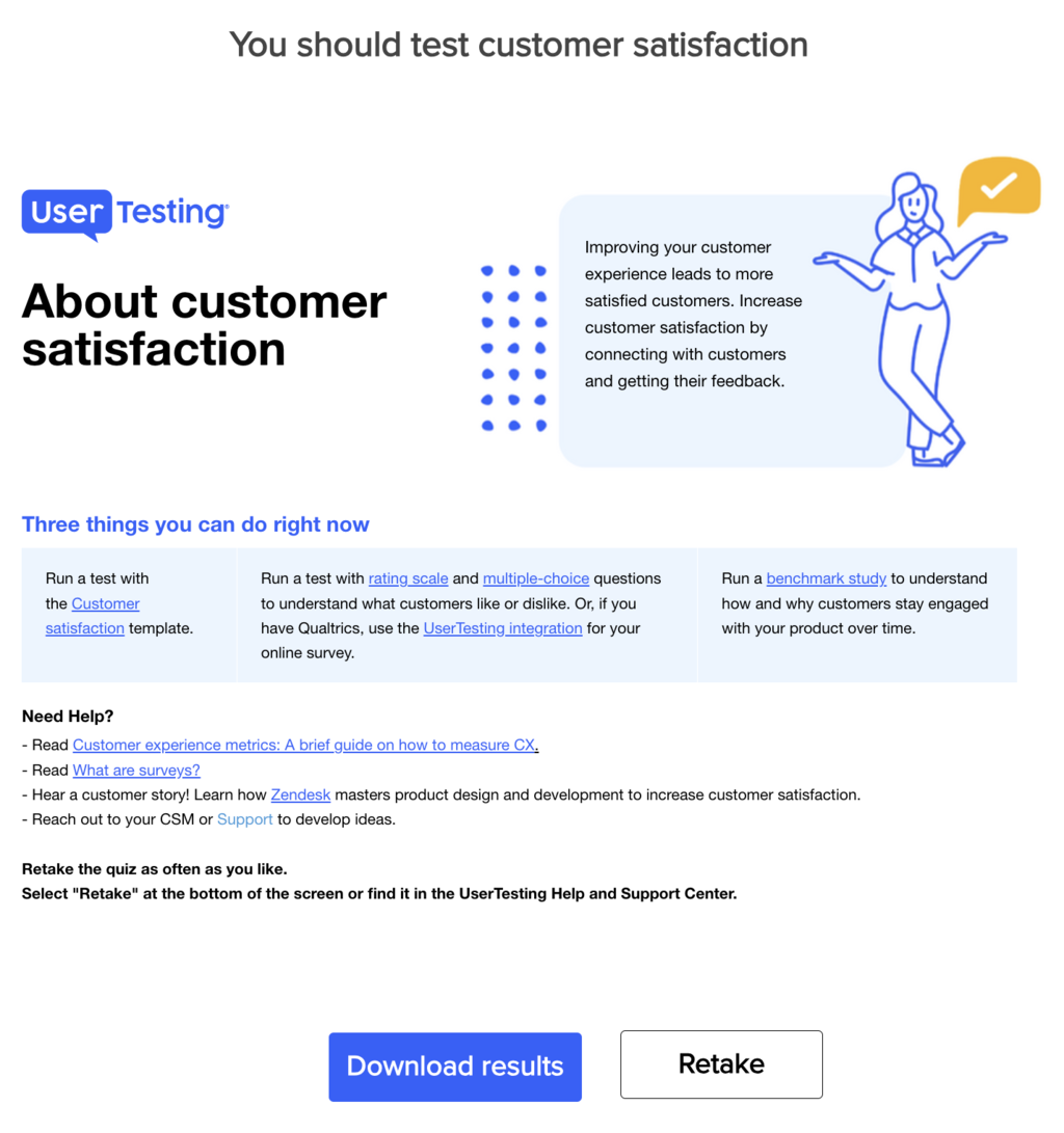 customer satisfaction breakdown from usertesting