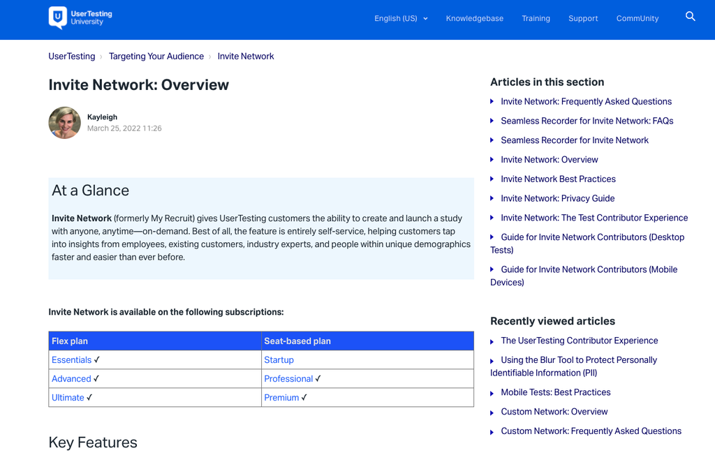 design for invite network option