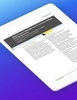Illustration of a page of a report against a blue background