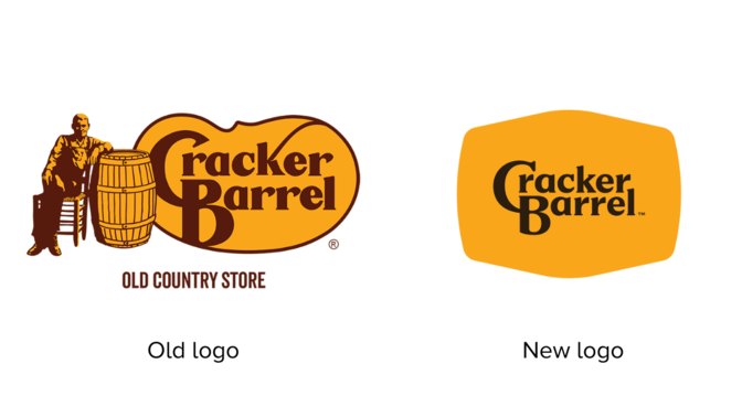 Cracker Barrel old and new logos