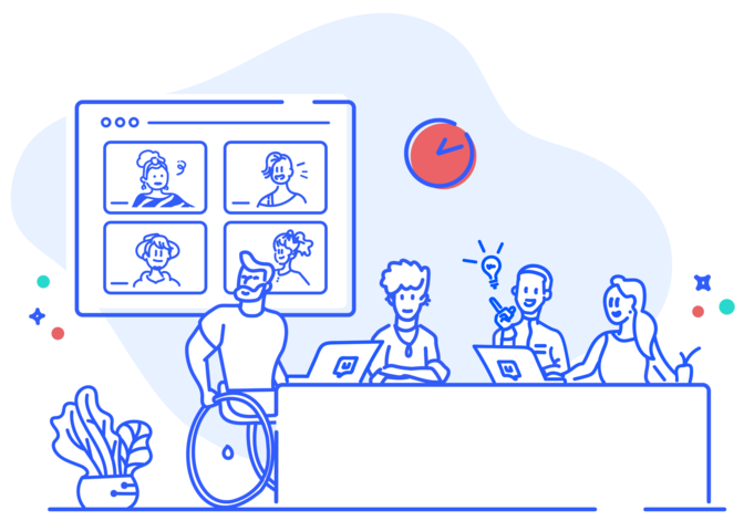collaboration hybrid office video meeting