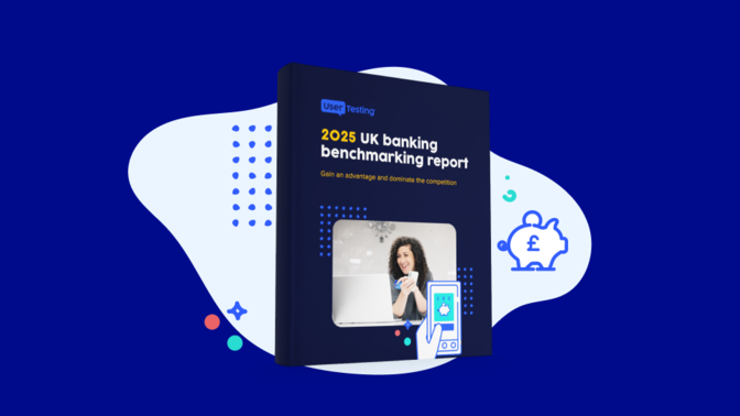 Digital assets for Usertesting 2025 UK banking benchmarking report, Teaser image