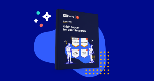 Digital assets for UserTesting Guide Spring 2025 G2 Report for User Research tools