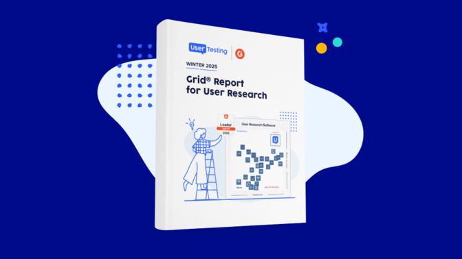 Digital assets for Usertesting and G2 Grid report for user research winter 2025