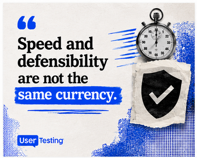 Speed and defensibility are not the same currency