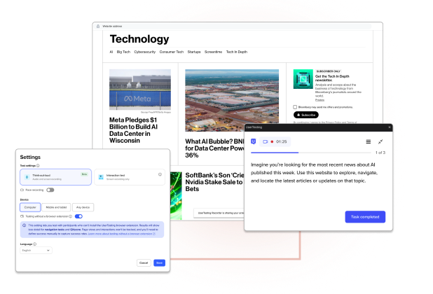 Testing without browser extension