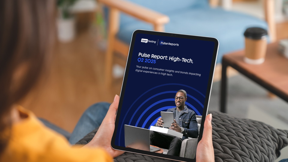 Digital assets for UserTesting High Tech Pulse Report Q3