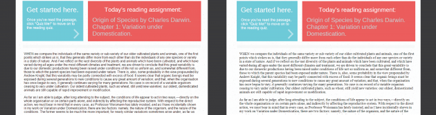 Two test websites