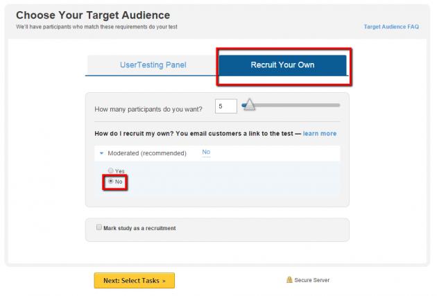 Recruit your own participants