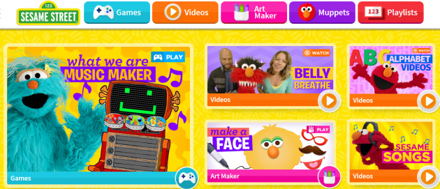Sesame Street homepage