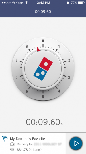 domino's zero click app