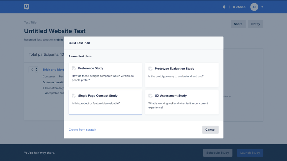 Saved Test Plans